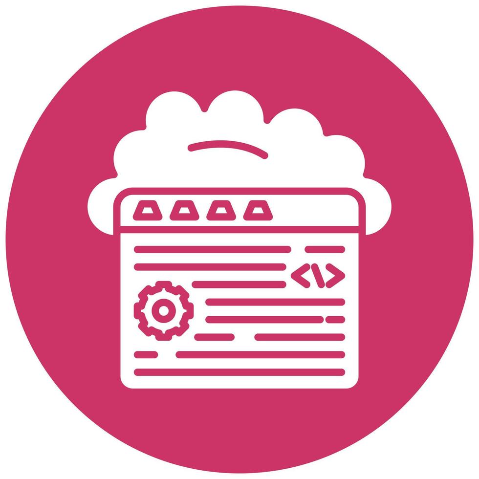 Vector Design Cloud Coding Vector Icon Style