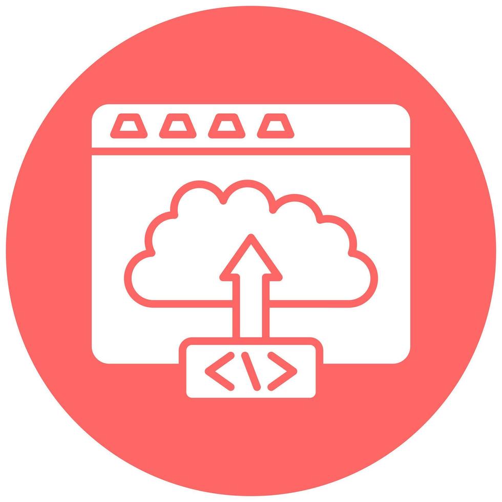Vector Design Code Deployment Vector Icon Style