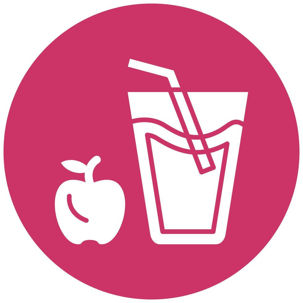 Vector Design Apple Juice Vector Icon Style