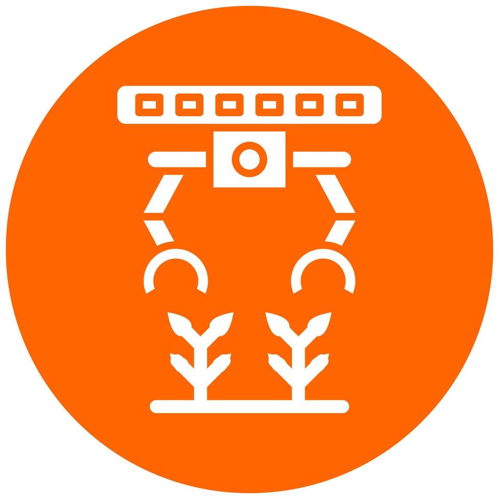 Vector Design Agricultural Robot Vector Icon Style