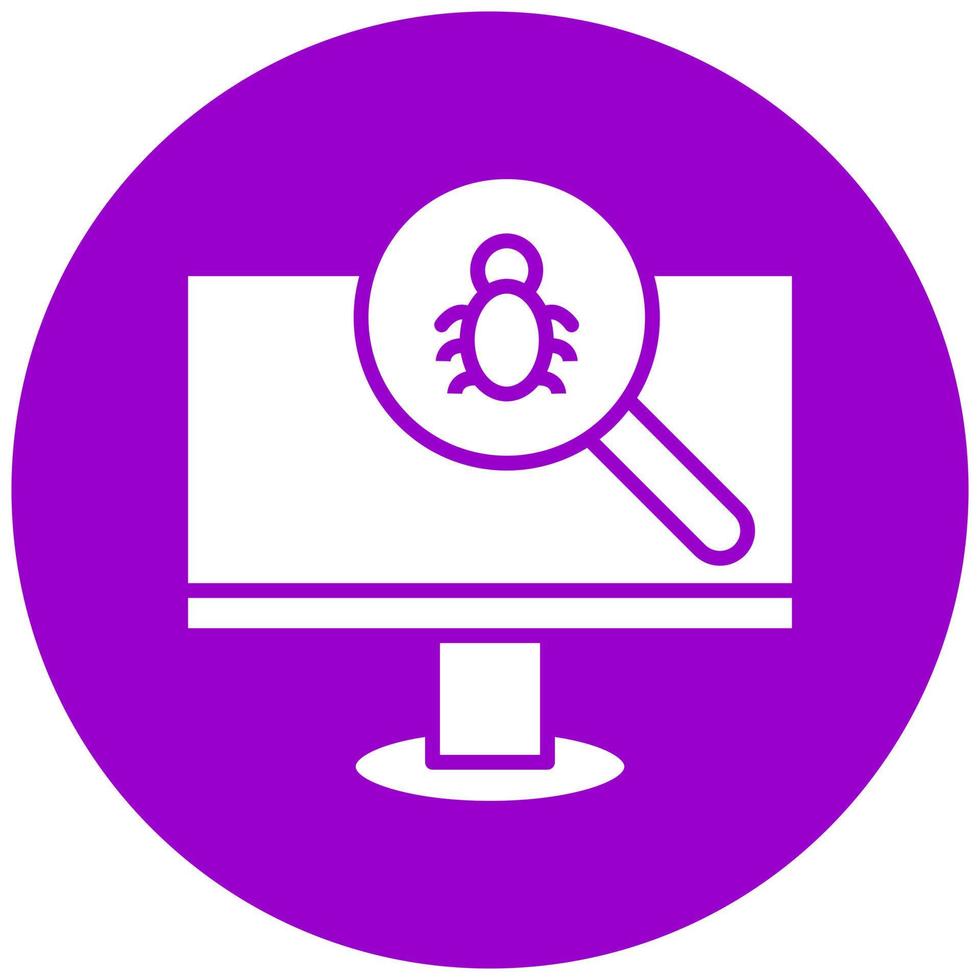 Vector Design Bug Search Vector Icon Style