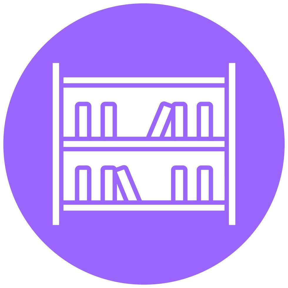 Vector Design Bookshelf Vector Icon Style