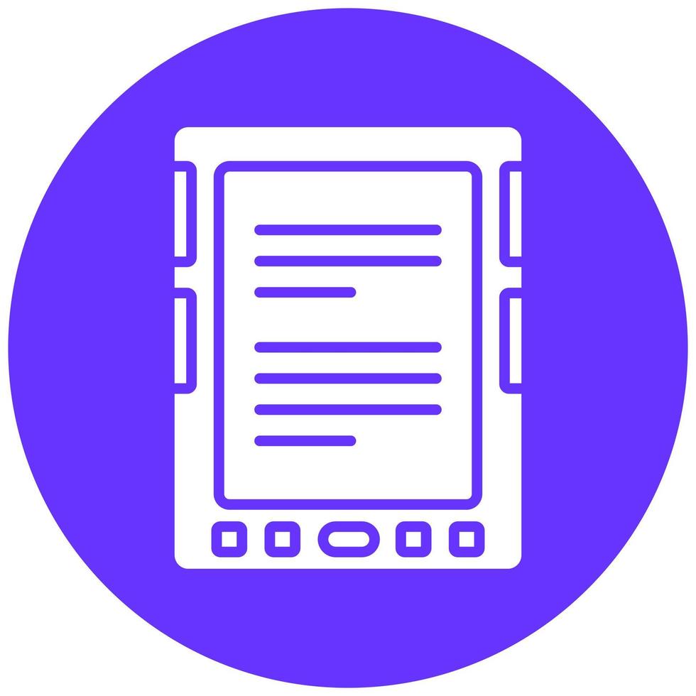 Vector Design E Book Reader Vector Icon Style