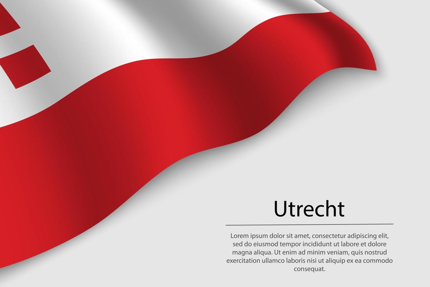 ola bandera de utrecht es un provincia de Países Bajos vector