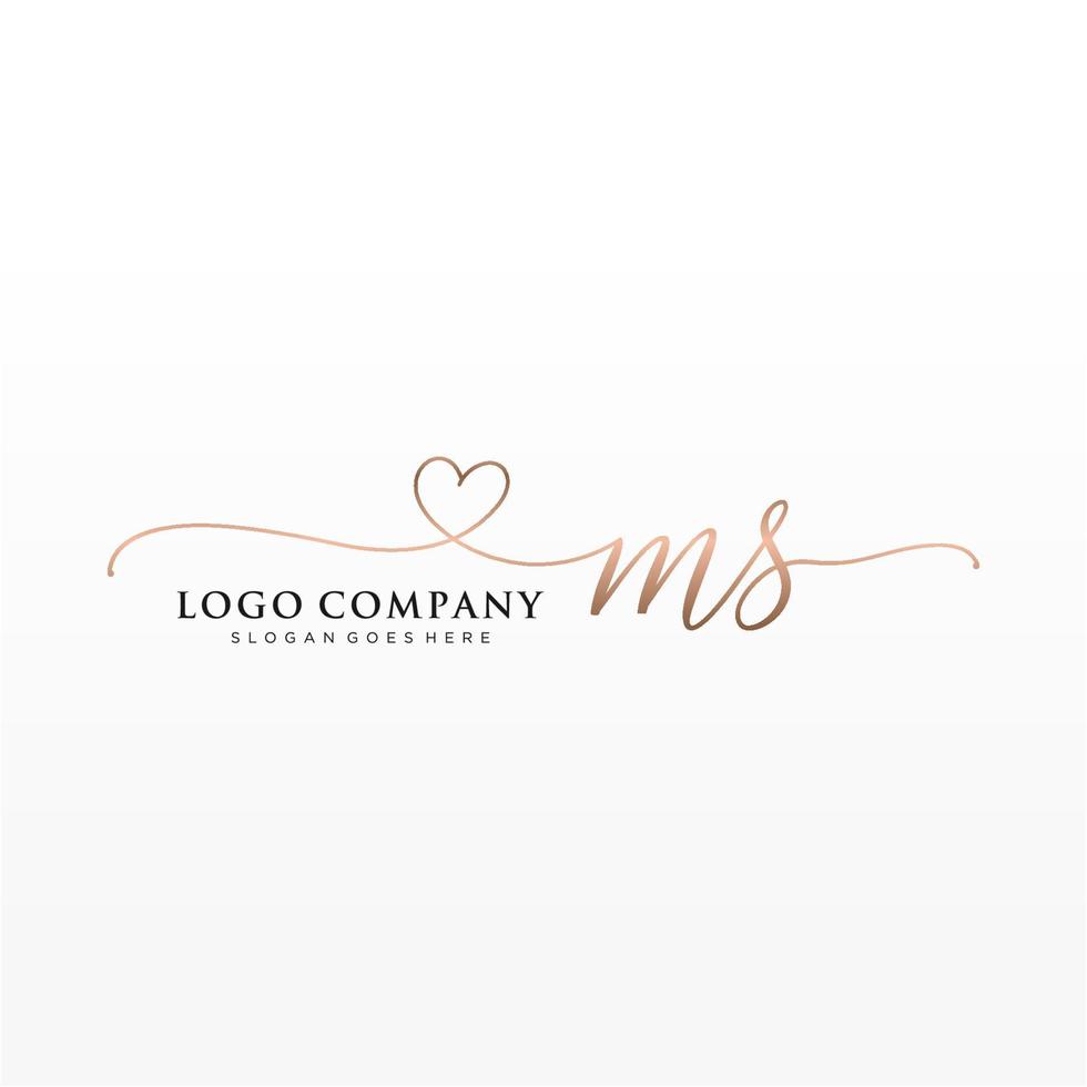 inicial em femenino logo colecciones modelo. escritura logo de inicial firma, boda, moda, joyería, boutique, floral y botánico con creativo modelo para ninguna empresa o negocio. vector