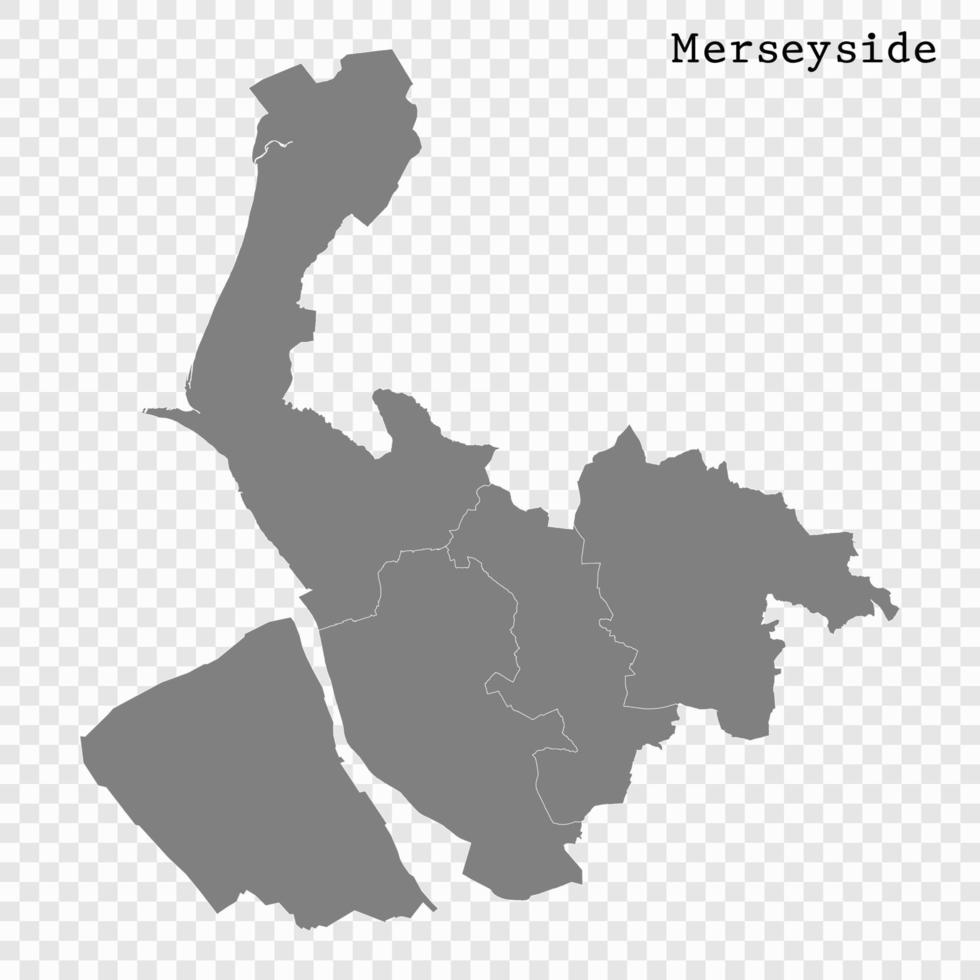 High Quality map is a county of England vector