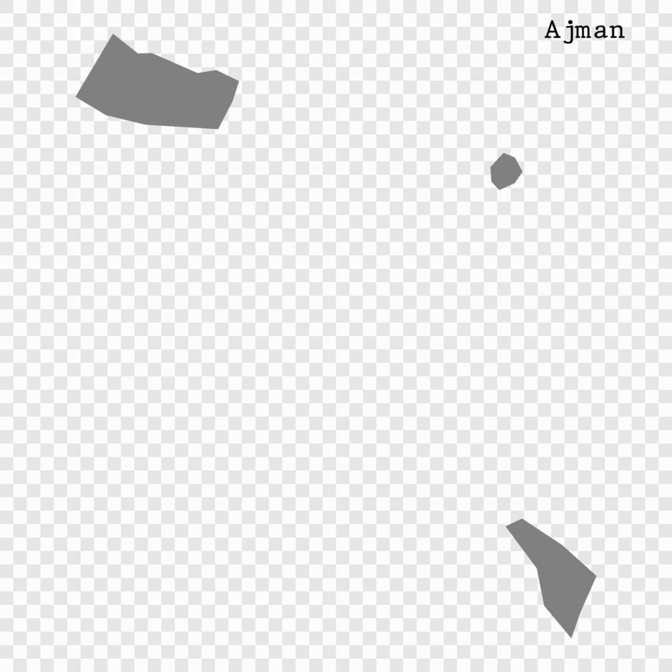High quality map is a emirate of United Arab Emirates vector