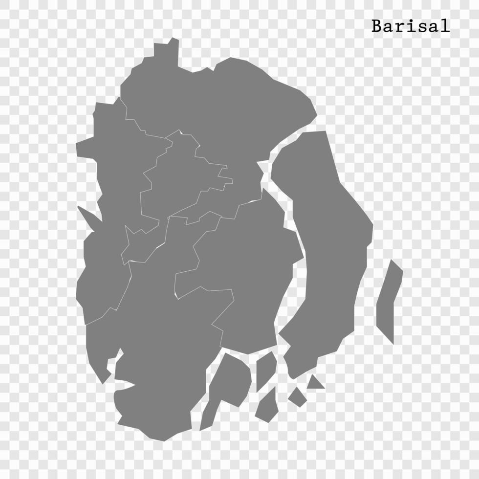 alto calidad mapa es un división de Bangladesh vector