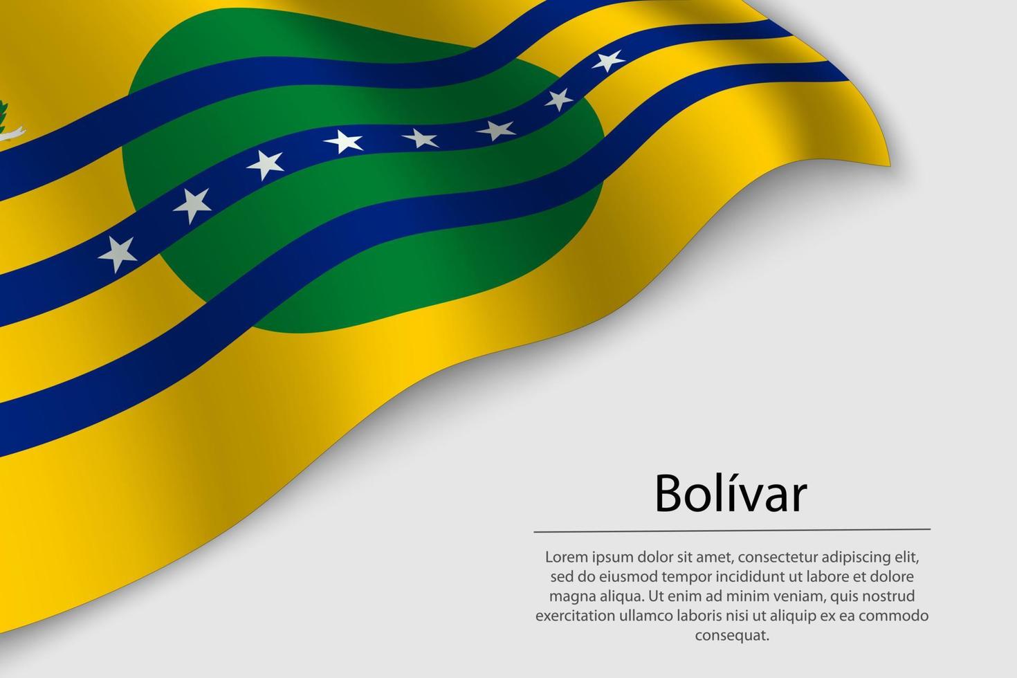 wavig flag Bolivar vector
