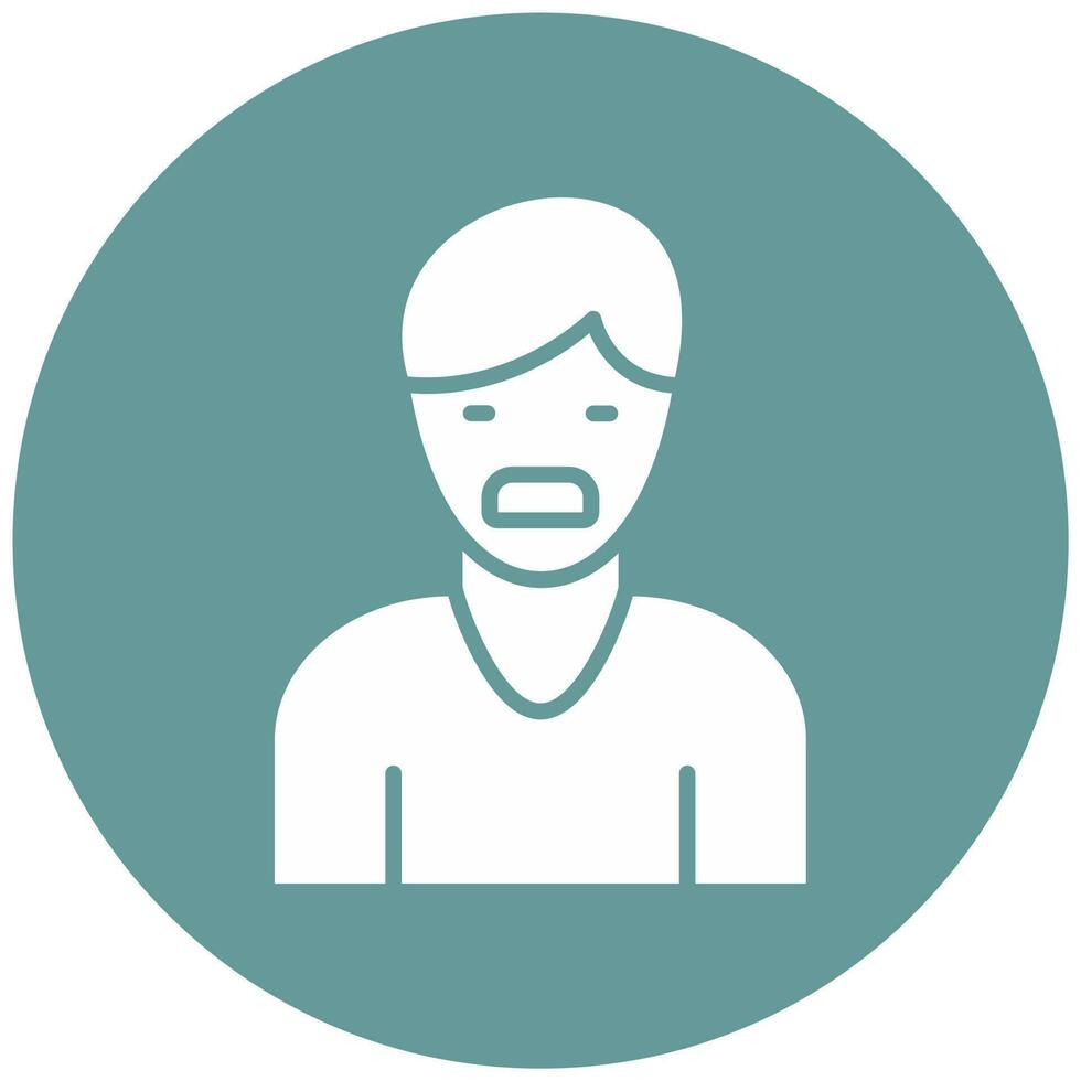 Choking Feeling Vector Icon Style