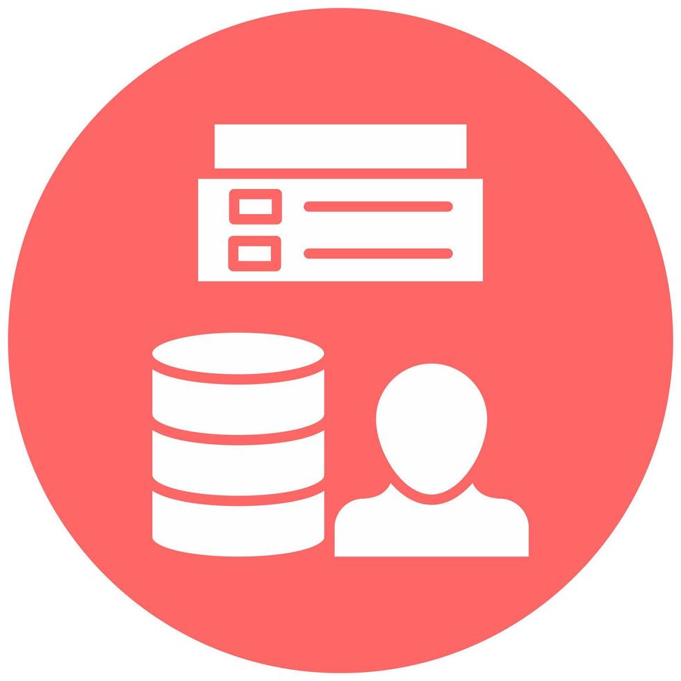 Client Database Vector Icon Style
