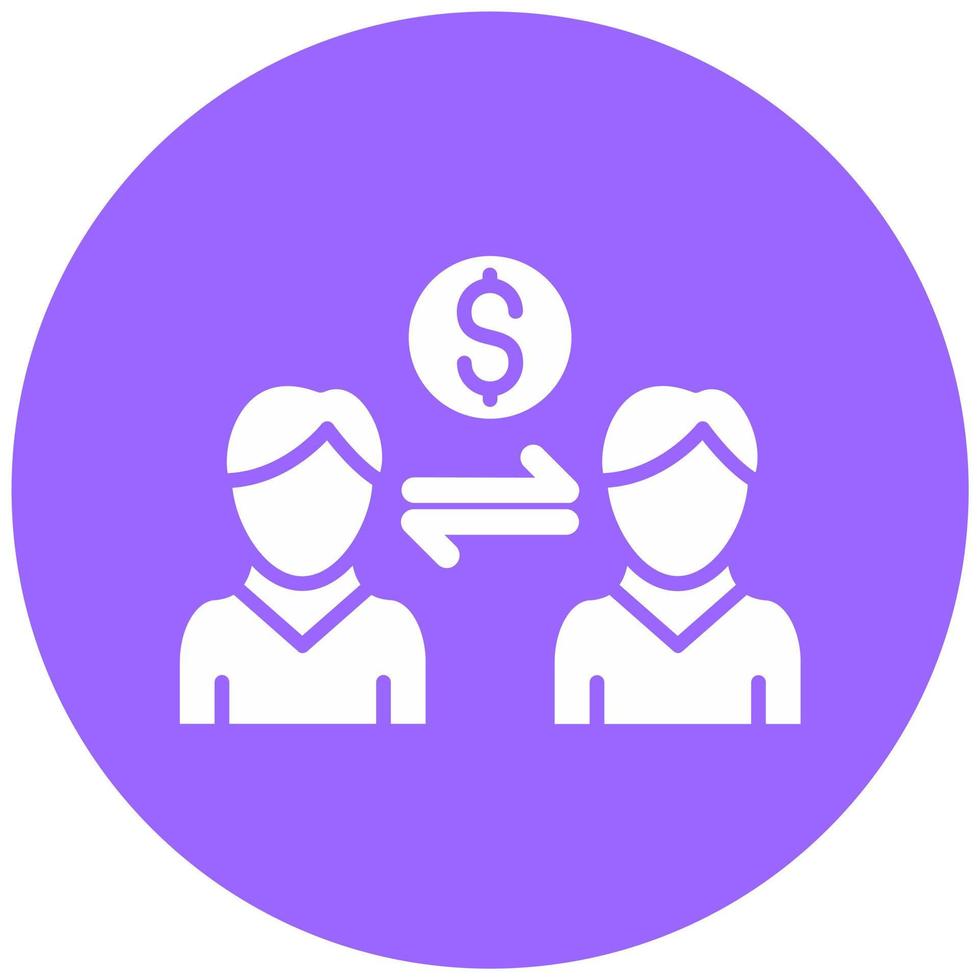 Peer to Peer Lending Vector Icon Style