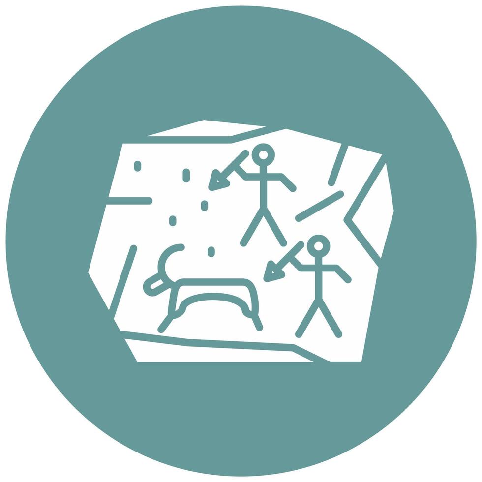 Cave Painting Vector Icon Style