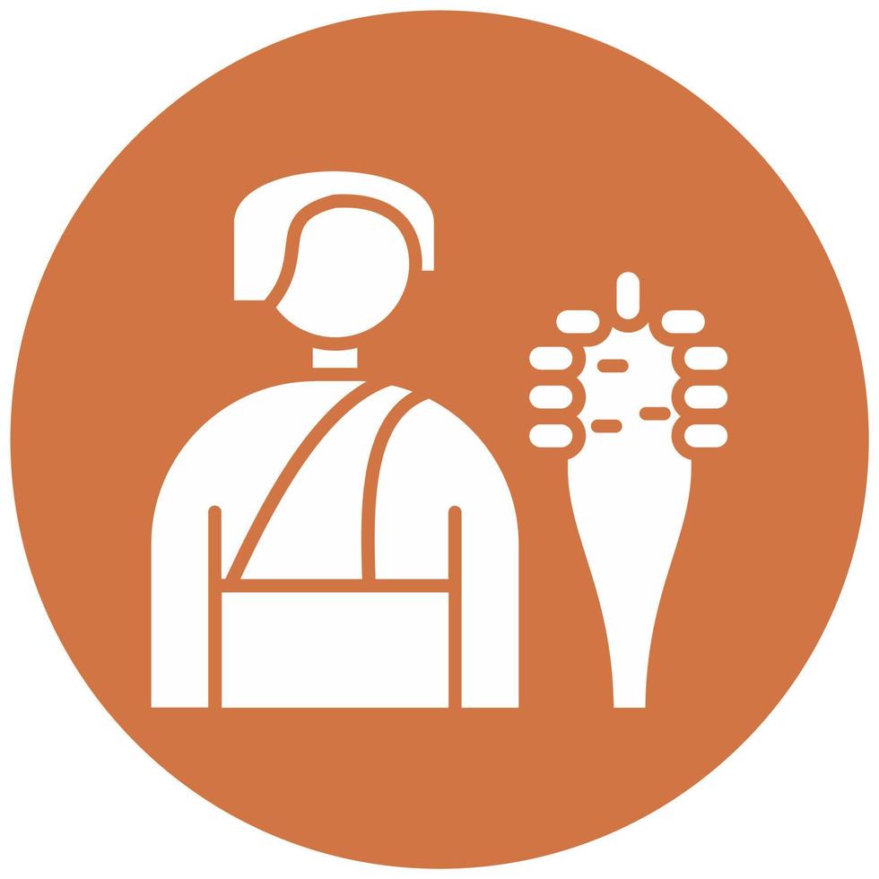 Neanderthal Man Vector Icon Style