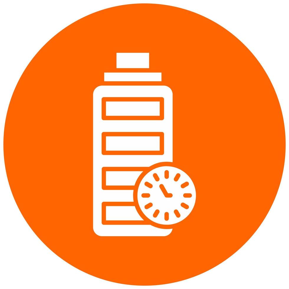 Battery Duration Vector Icon Style