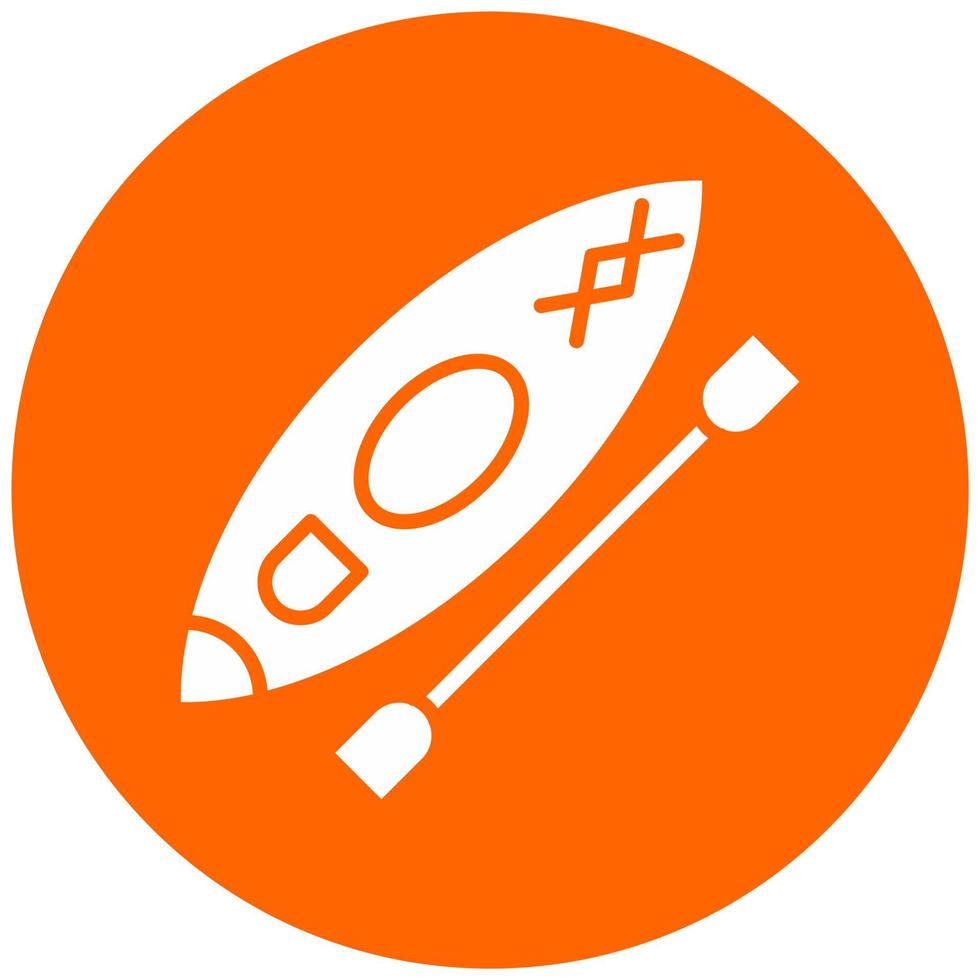 Canoeing Vector Icon Style