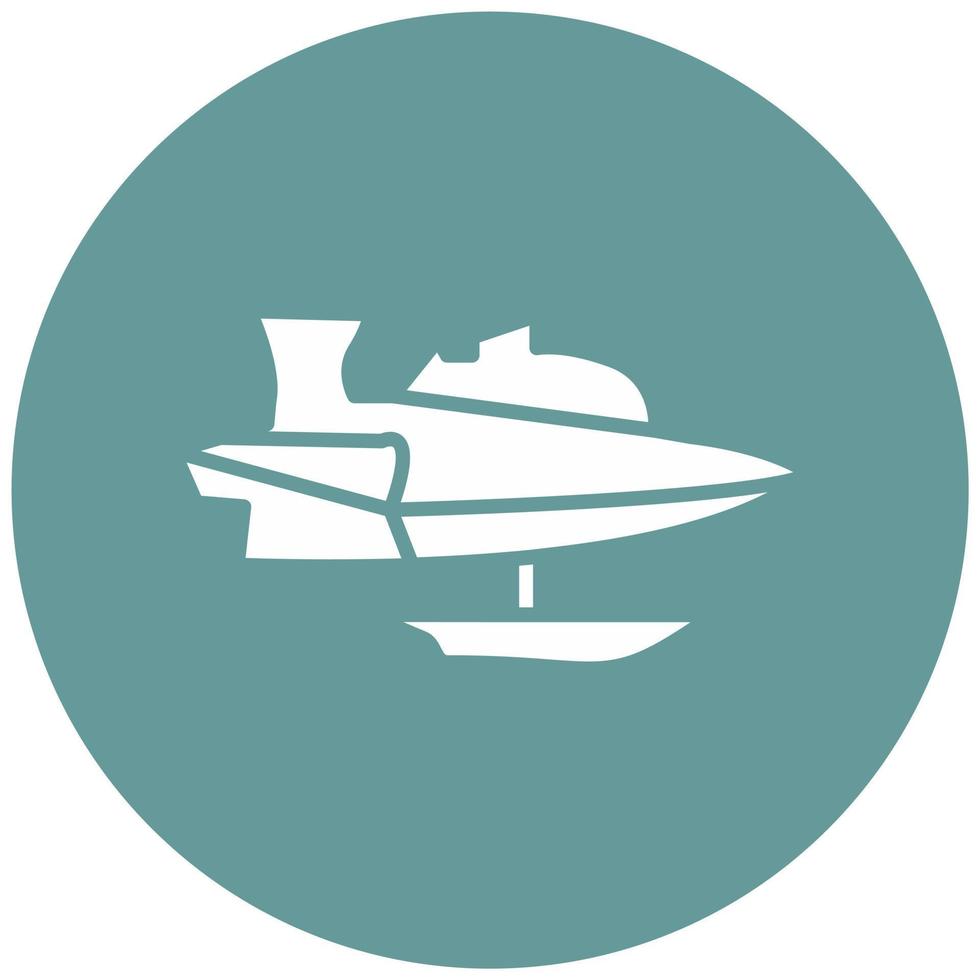 Hydroplane Racing Vector Icon Style