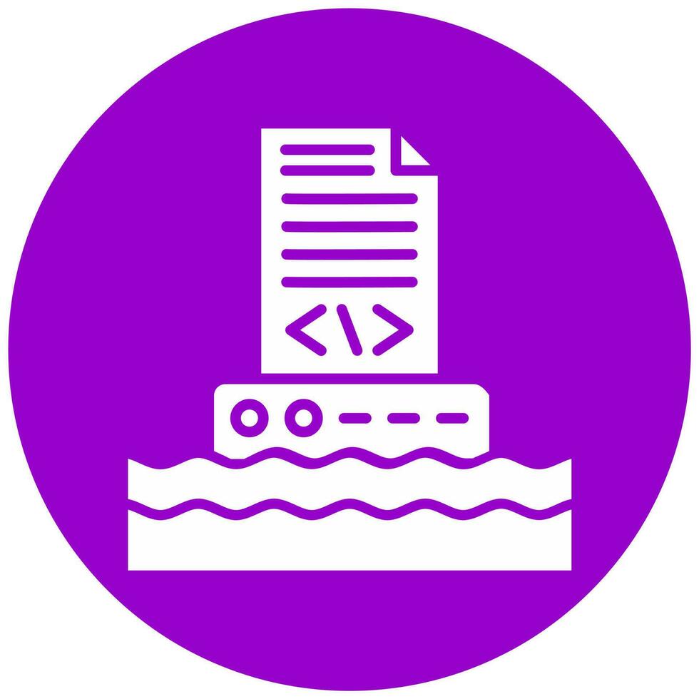 Data Lake Vector Icon Style