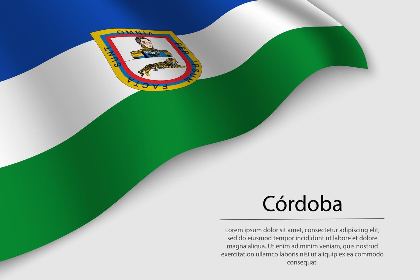 ondeando bandera de córdoba vector