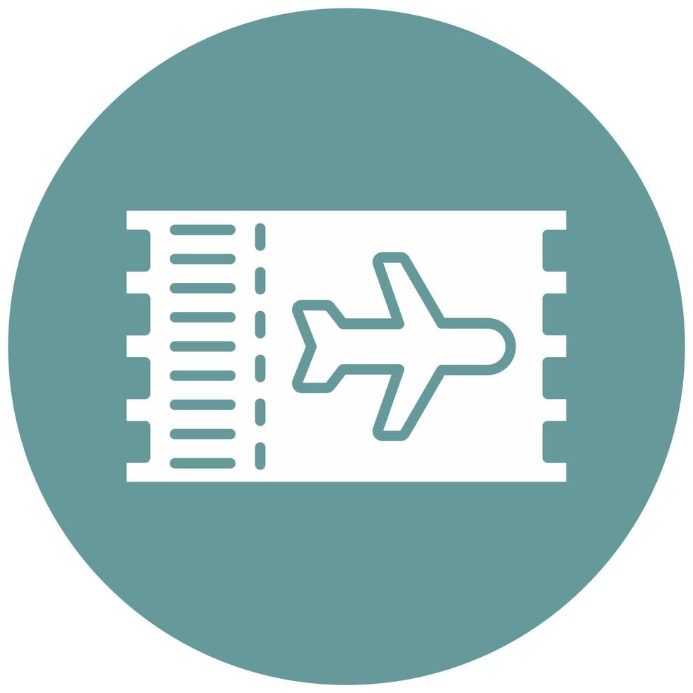 Flight Ticket Vector Icon Style