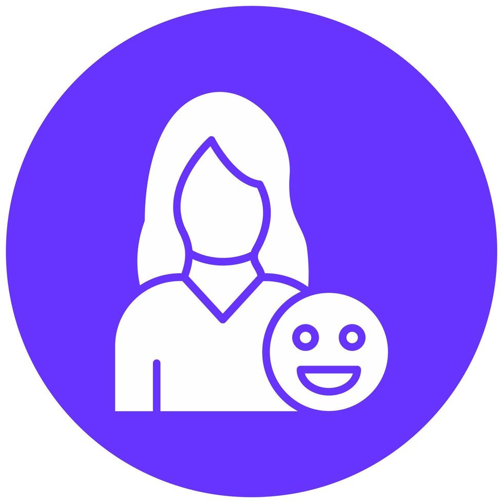 Happy Woman Vector Icon Style