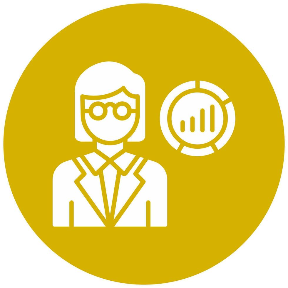Data Scientist Female Vector Icon Style