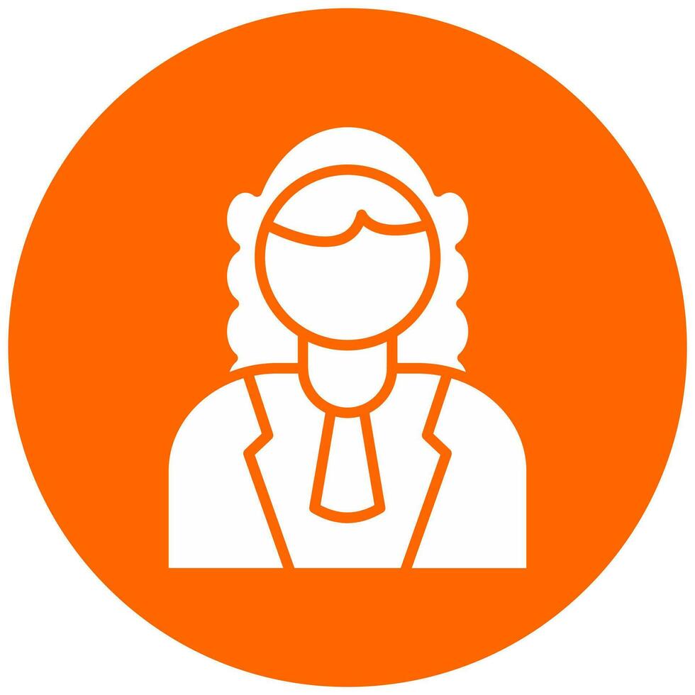 Judge Male Vector Icon Style