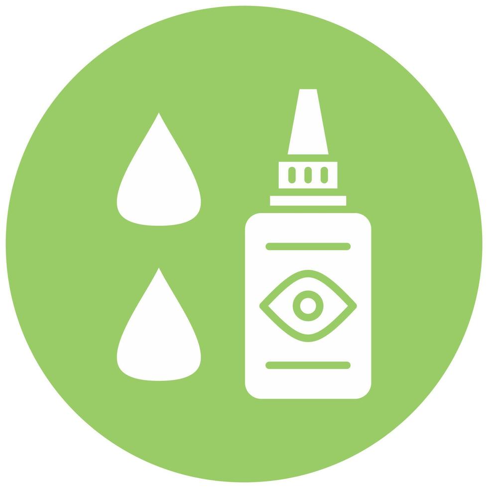 Medical Eye Drops Vector Icon Style