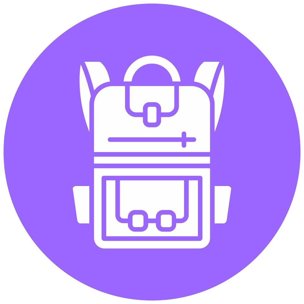 Back Pack Vector Icon Style