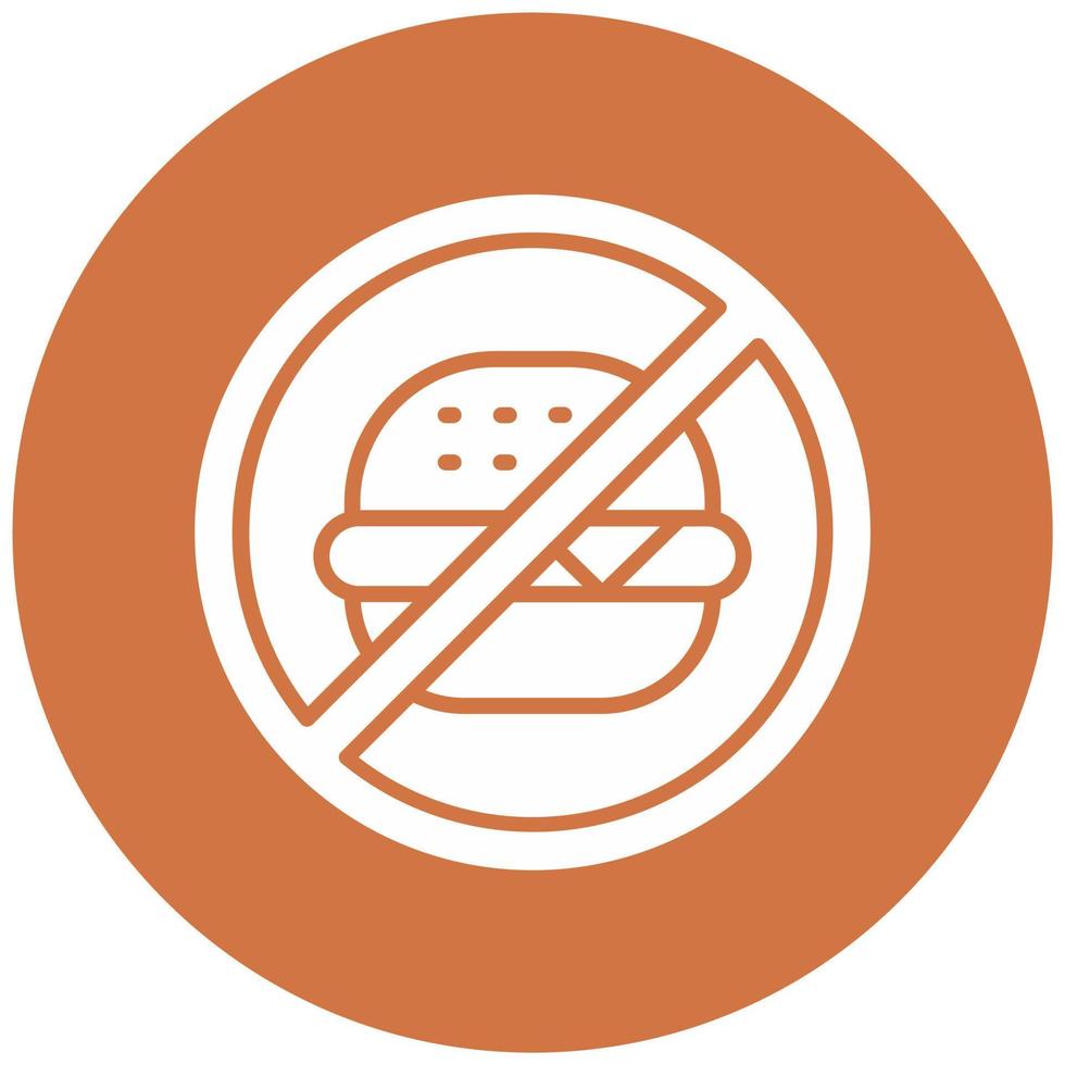 No Junk Food Vector Icon Style