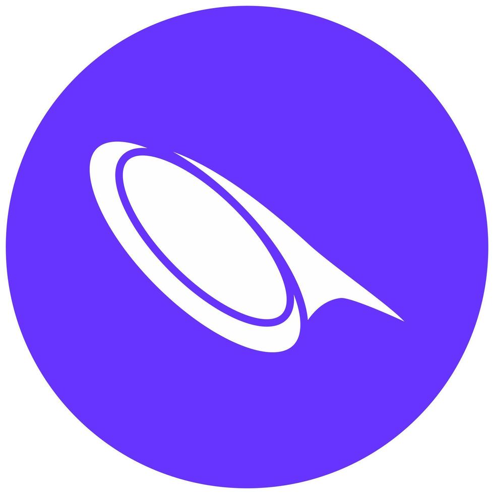 Flying Disc Vector Icon Style