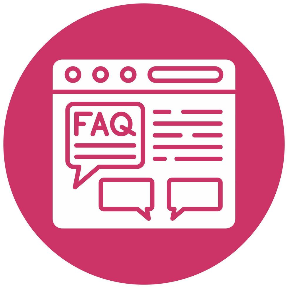 FAQ Vector Icon Style