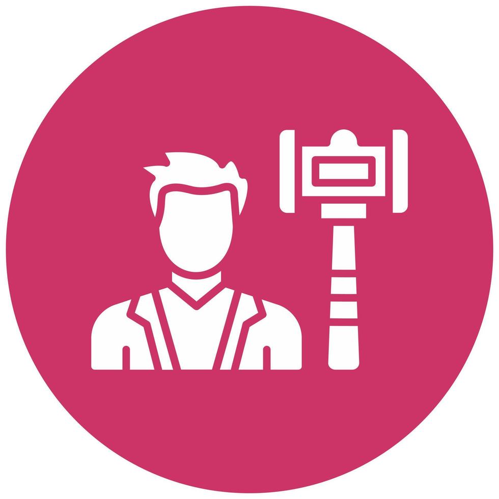 Judge Male Vector Icon Style