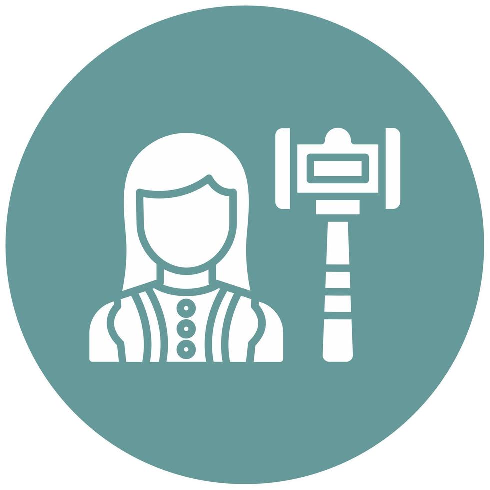 Judge Female Vector Icon Style