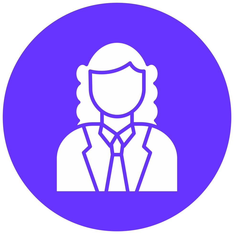 Judge Female Vector Icon Style