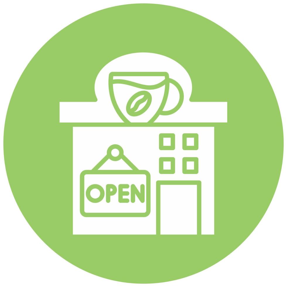 Cafe Showcase Vector Icon Style