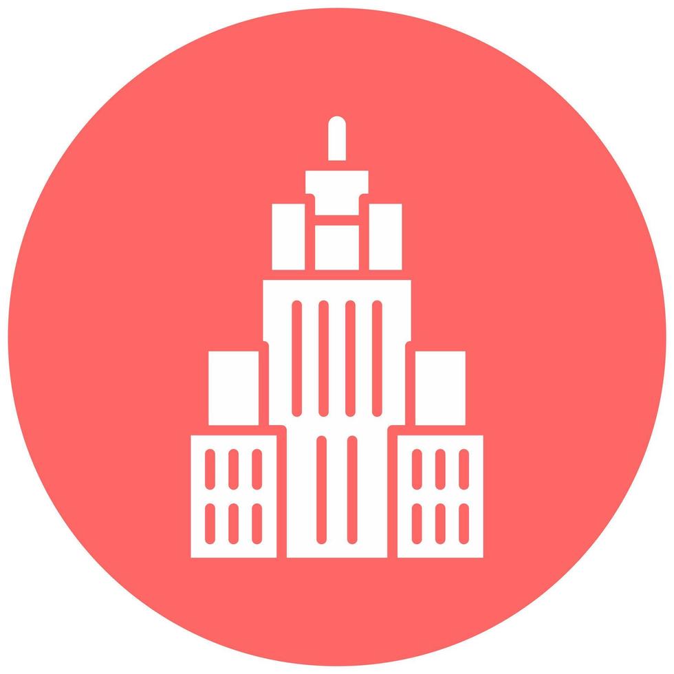 Empire State Building Vector Icon Style