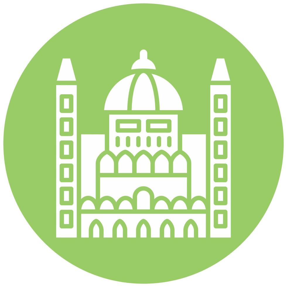 Hungarian Parliament Vector Icon Style