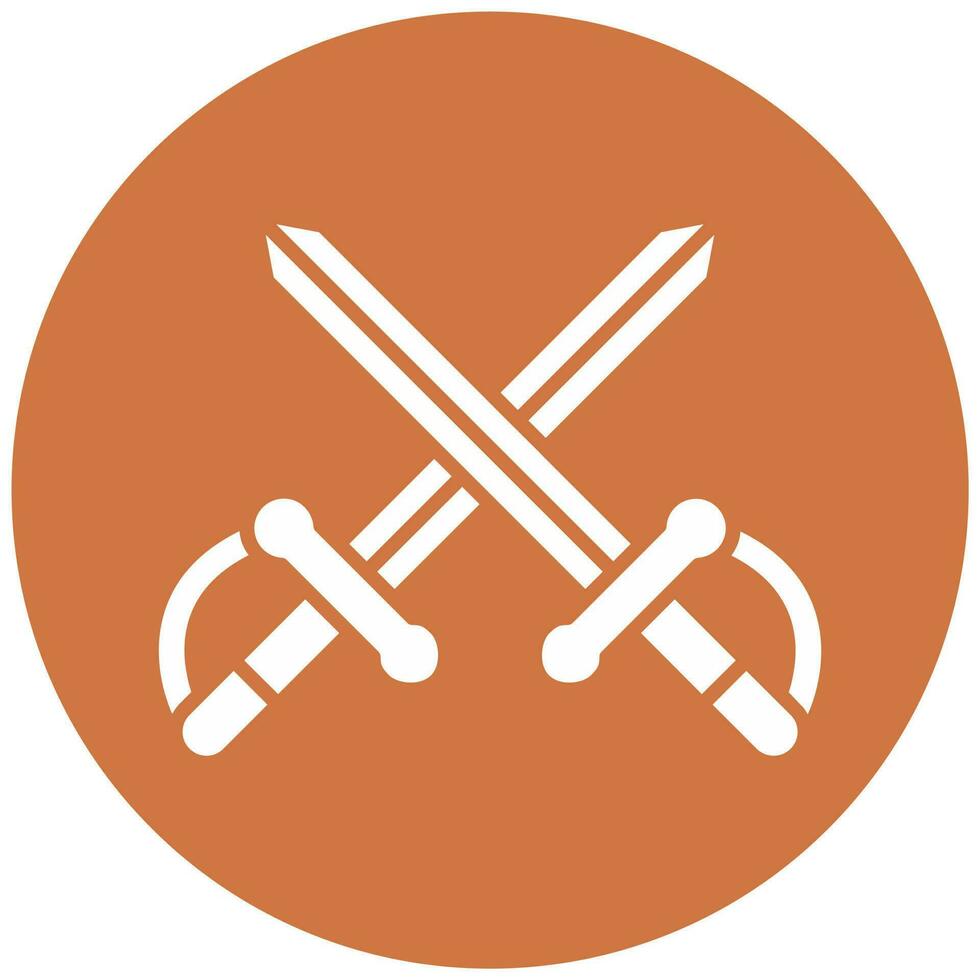 Two Swords Vector Icon Style
