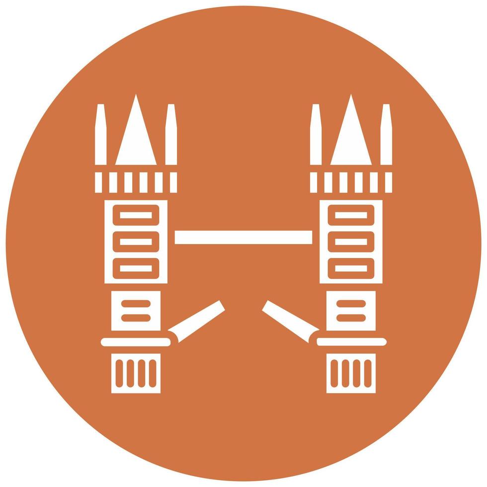 Tower Bridge Vector Icon Style