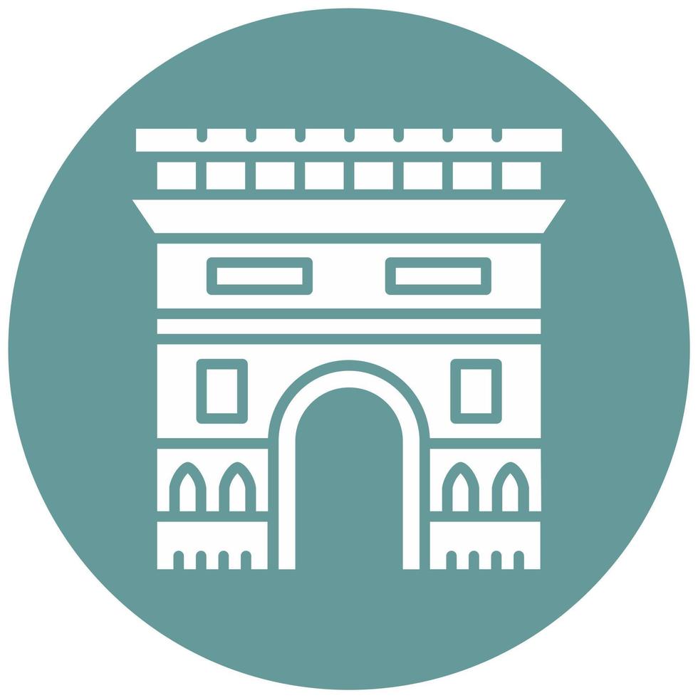 Arc De Triomphe Vector Icon Style