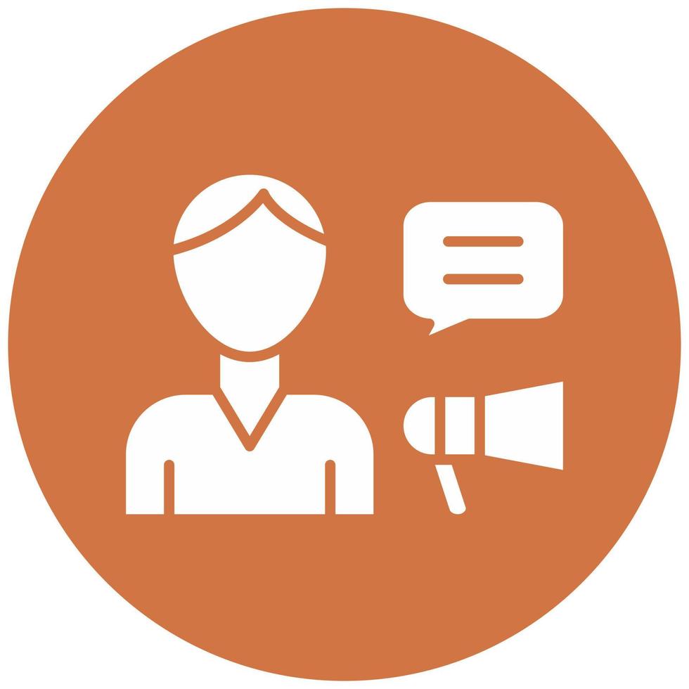 PR Specialist Male Vector Icon Style