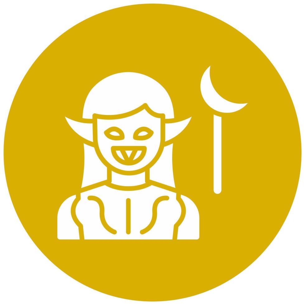 Dark Elf Vector Icon Style