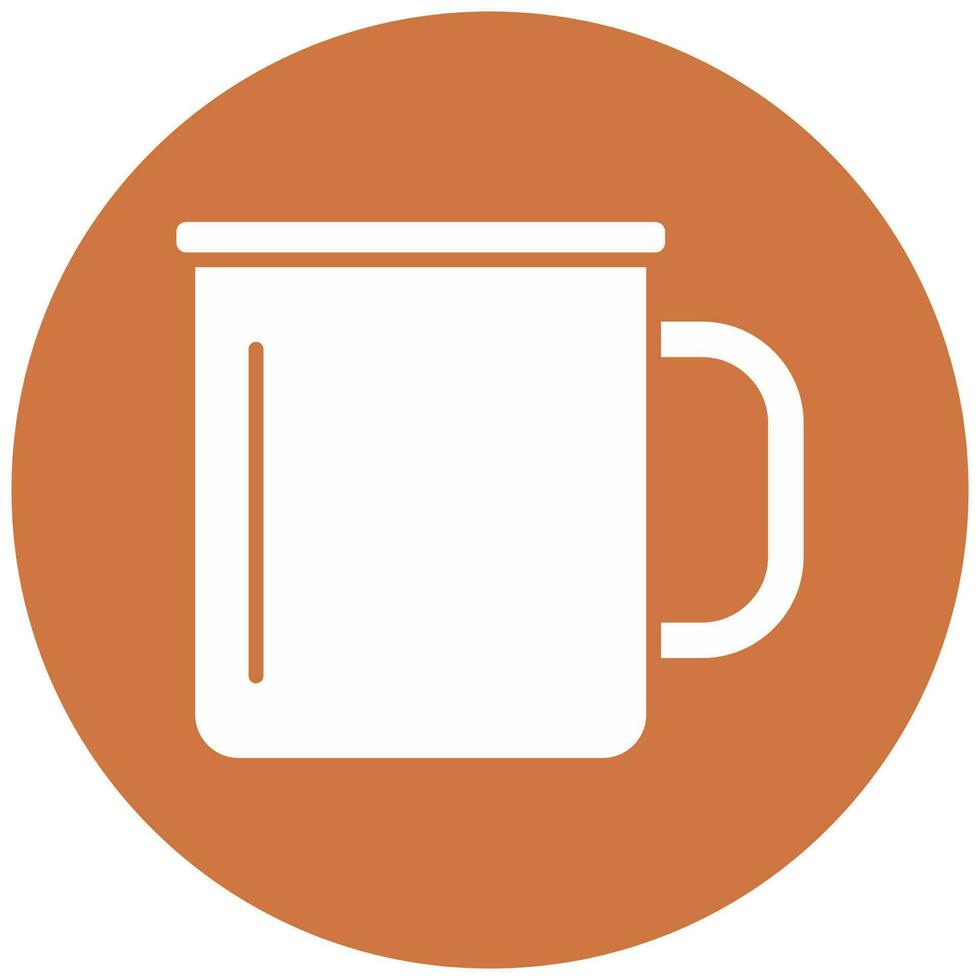 Metal Mug Vector Icon Style