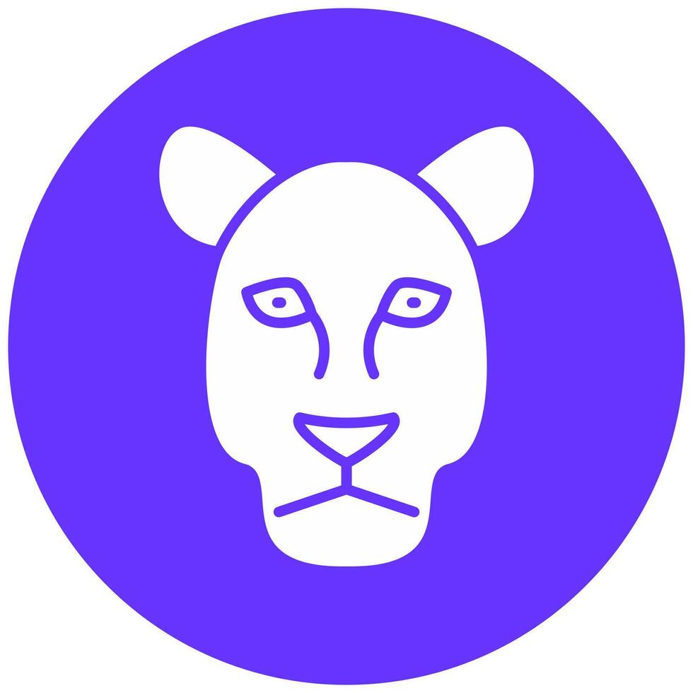 Mountain Lion Vector Icon Style