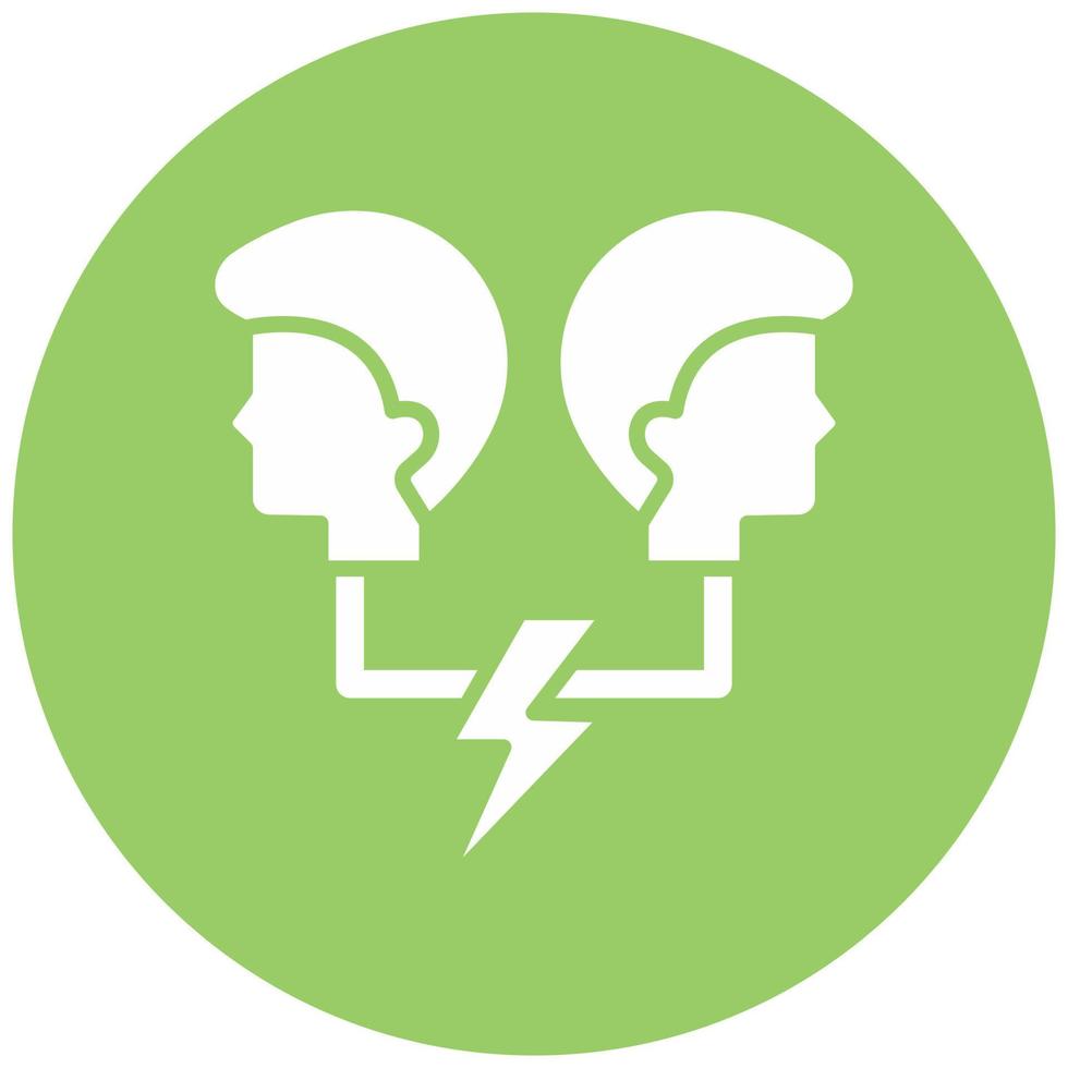 Conflicting Thoughts Vector Icon Style