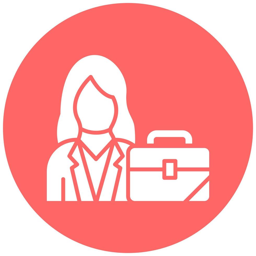 Businesswoman Vector Icon Style
