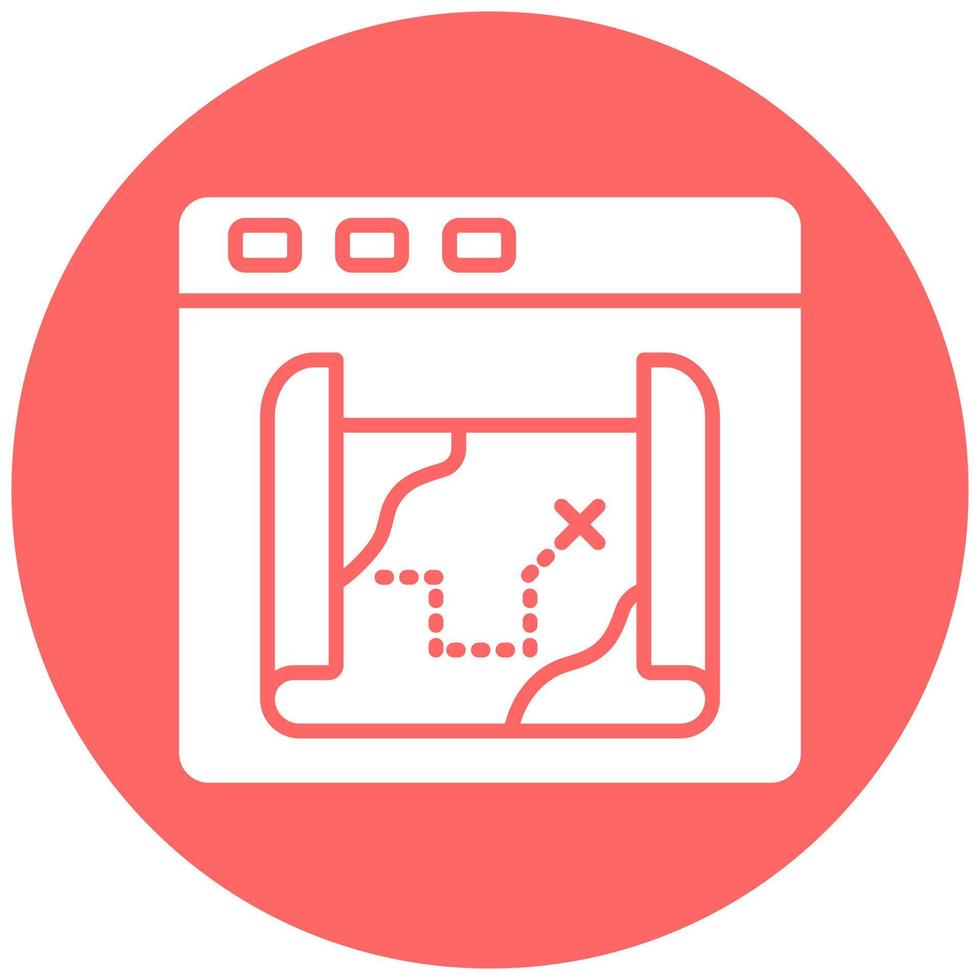 Game Map Vector Icon Style