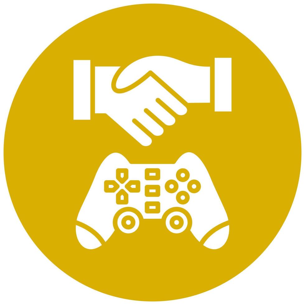 Game Handshake Vector Icon Style