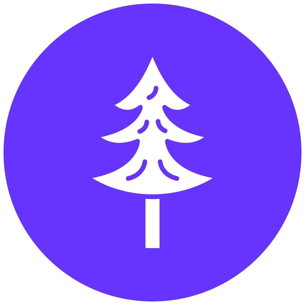 Pine Tree Vector Icon Style